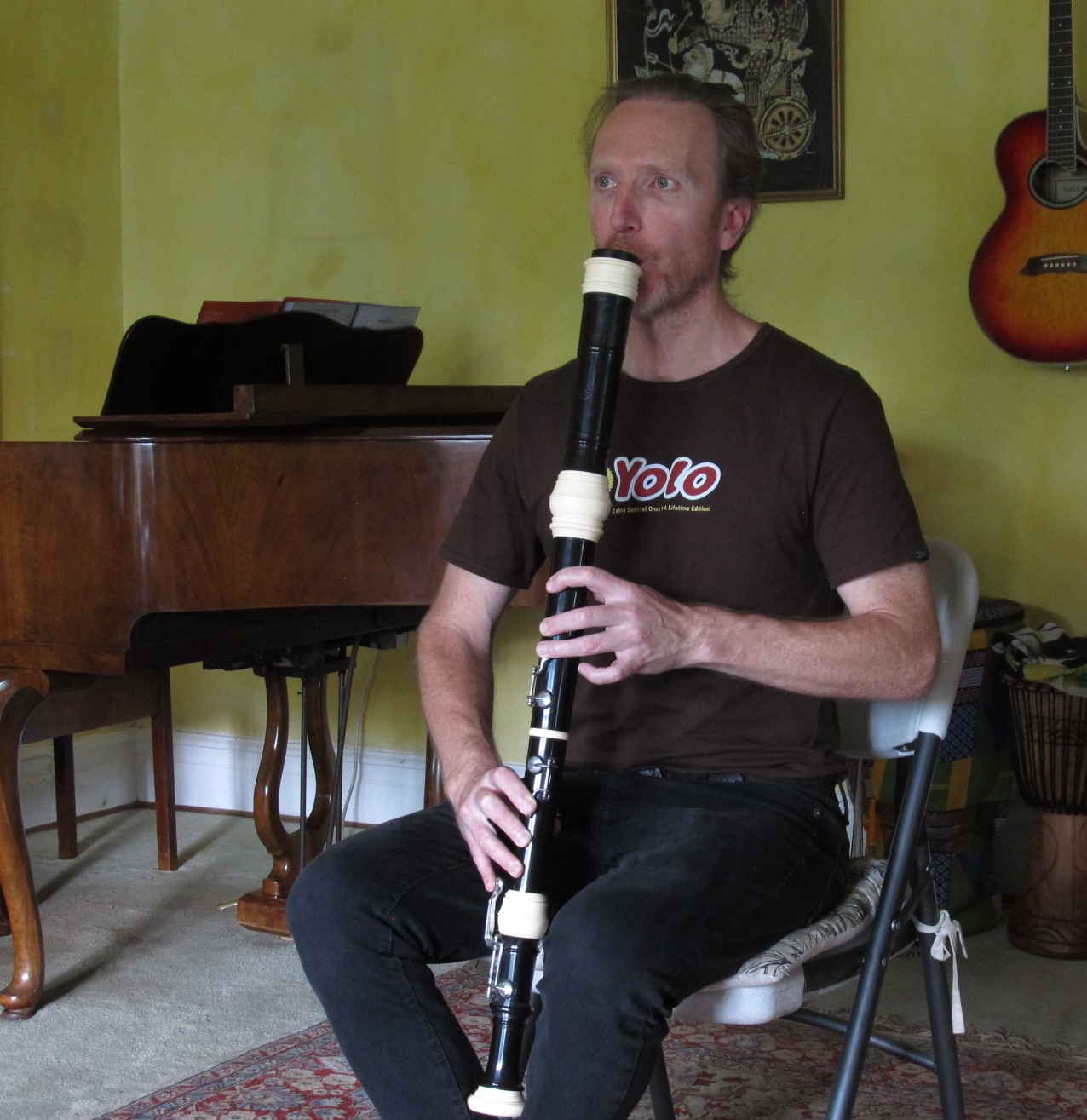 Anthony Gosnell playing the Bass Recorder